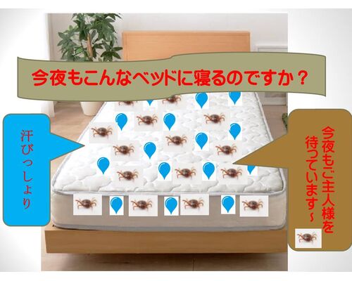 汗とダニが待っています